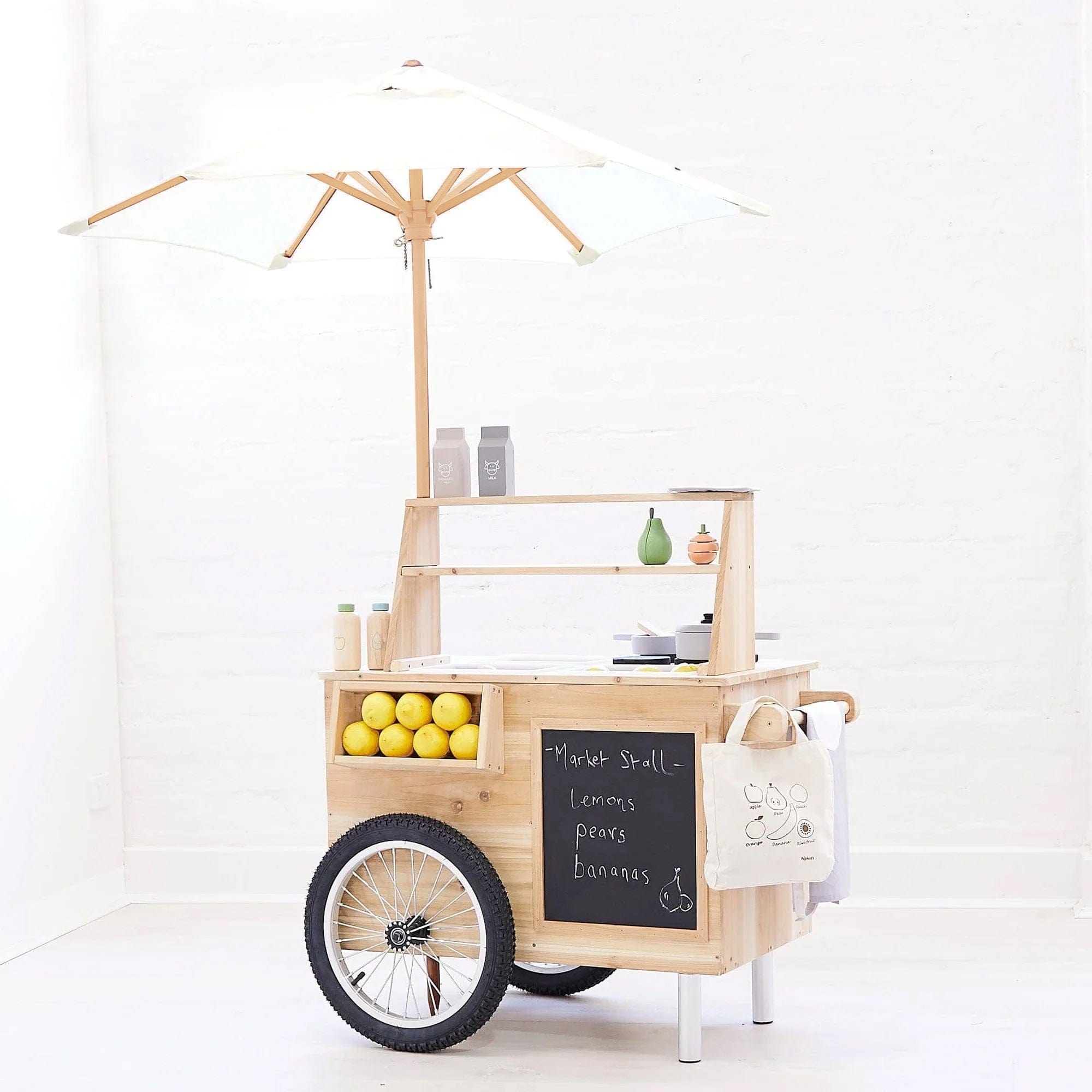 Outdoor Mud Kitchen Cart with Umbrella - Preorder 1 Outdoor Mud Kitchen Cart with Umbrella - Preorder