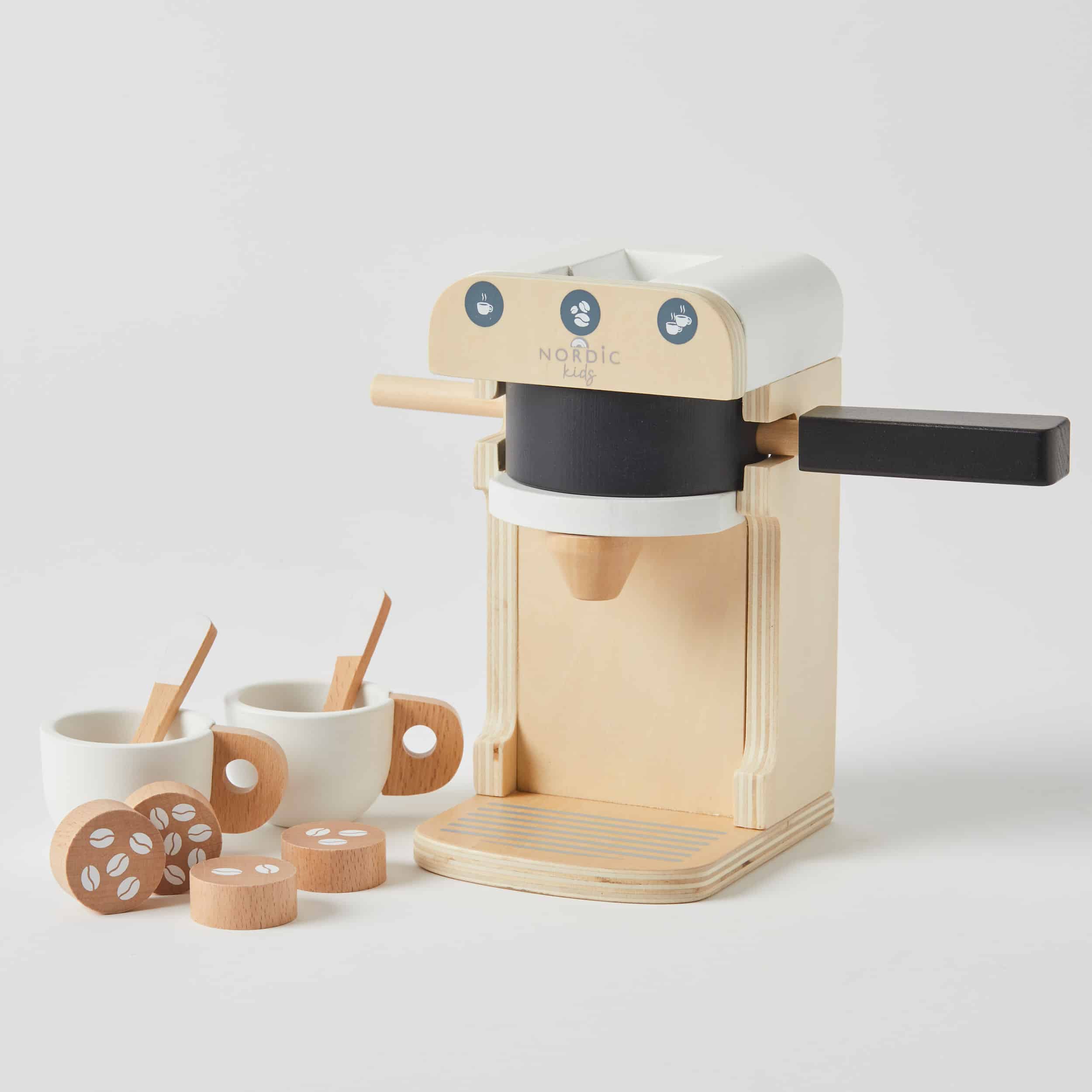 Nordic Kids Wooden Coffee Machine Set 1 Nordic Kids Wooden Coffee Machine Set