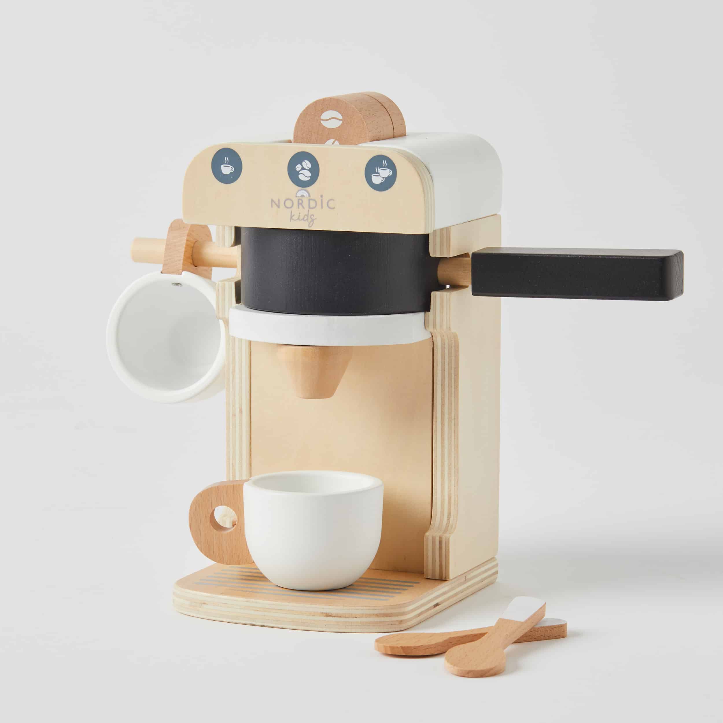 Nordic Kids Wooden Coffee Machine Set 2 Nordic Kids Wooden Coffee Machine Set