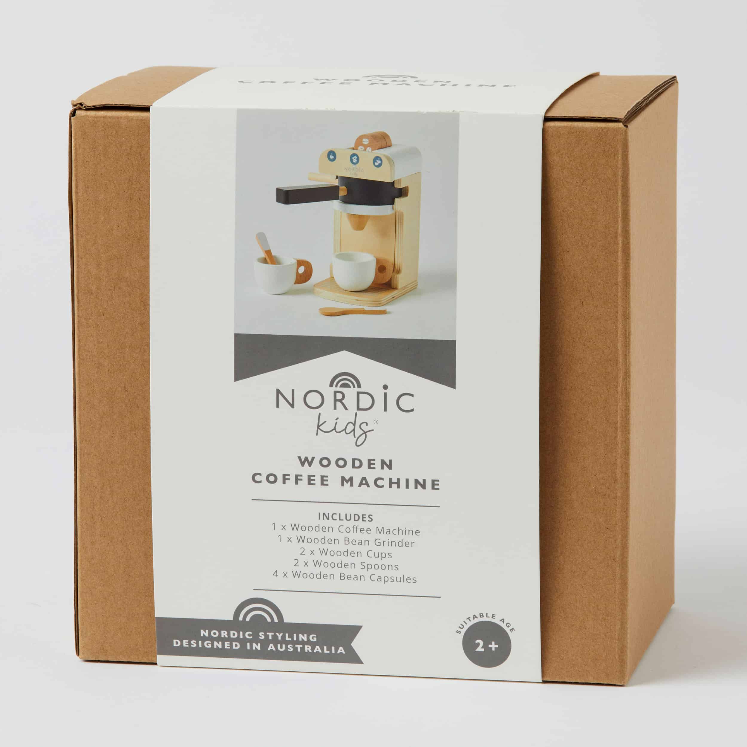 Nordic Kids Wooden Coffee Machine Set 4 Nordic Kids Wooden Coffee Machine Set