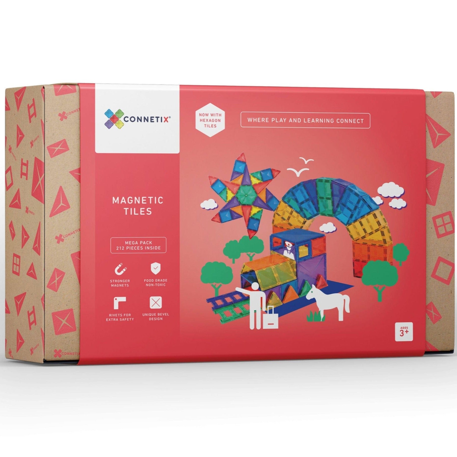 Connetix Tiles Rainbow 212 Piece Mega Pack