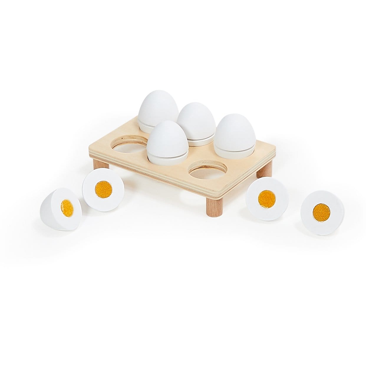 HipKids Wooden Play Eggs & Carry Tray