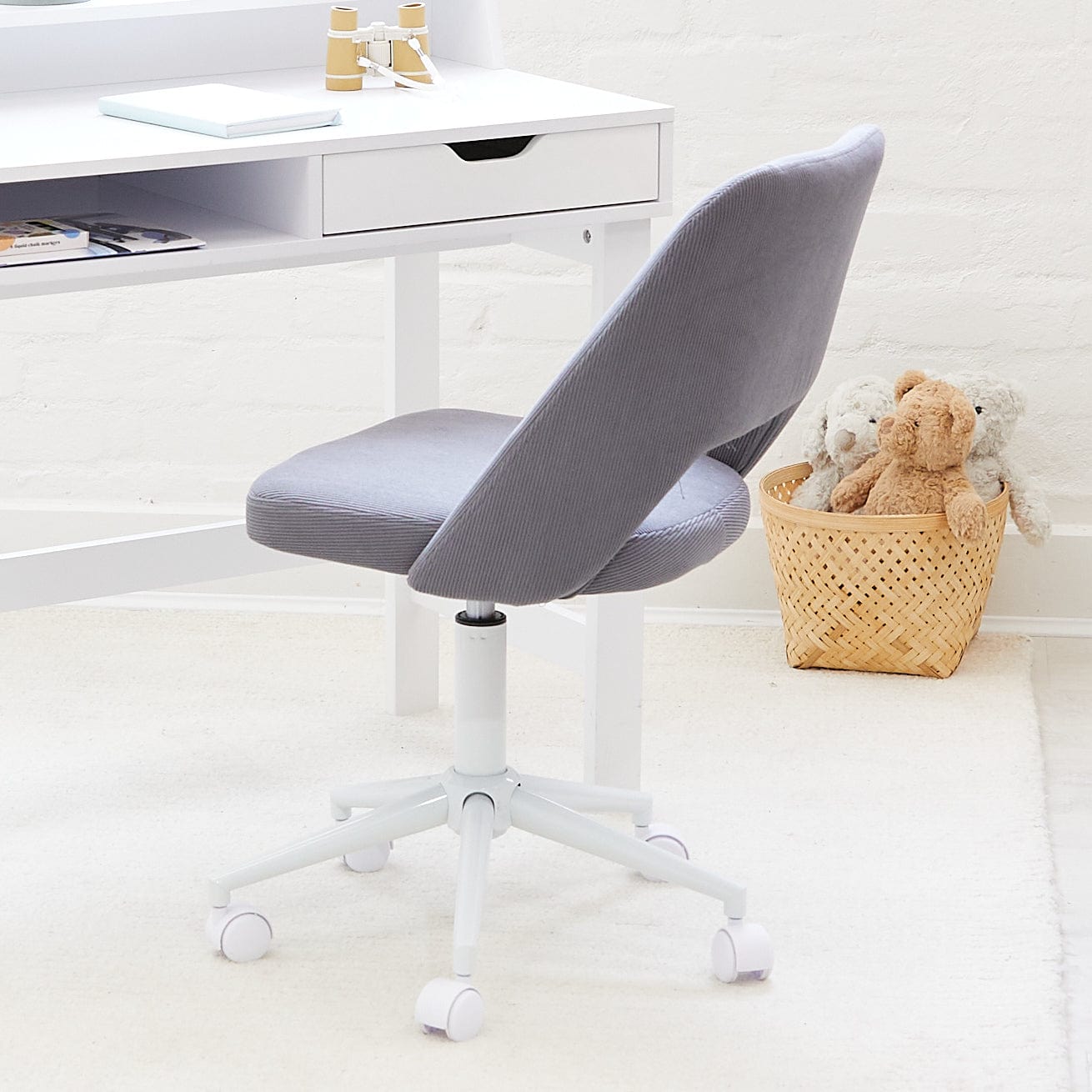 Leon Study Desk & BILLY Corduroy Desk Chair Set 9 Leon Study Desk & BILLY Corduroy Desk Chair Set