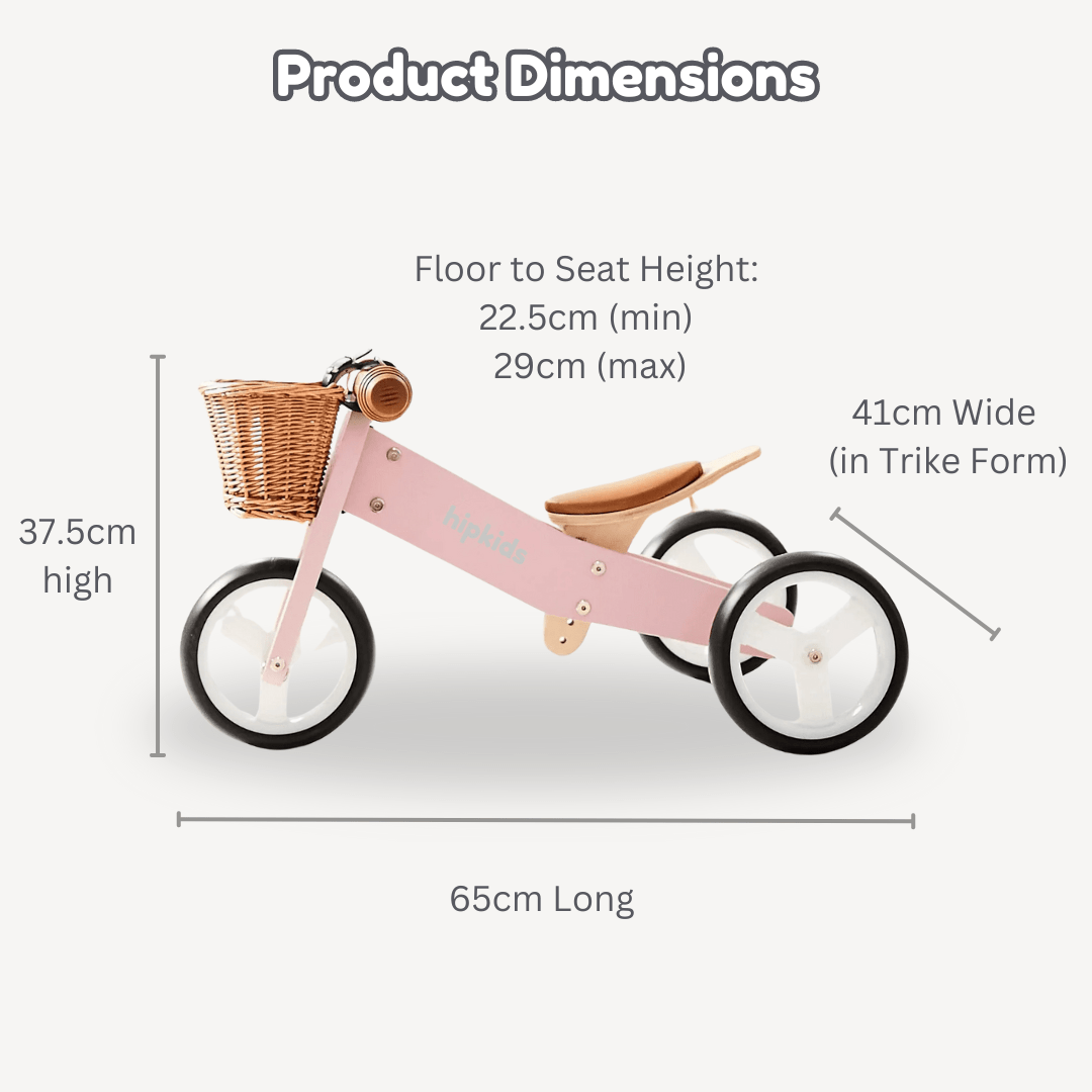 2 in 1 Toddler Mini-Trike/Balance Bike with Wicker Basket 12 2 in 1 Toddler Mini-Trike/Balance Bike with Wicker Basket