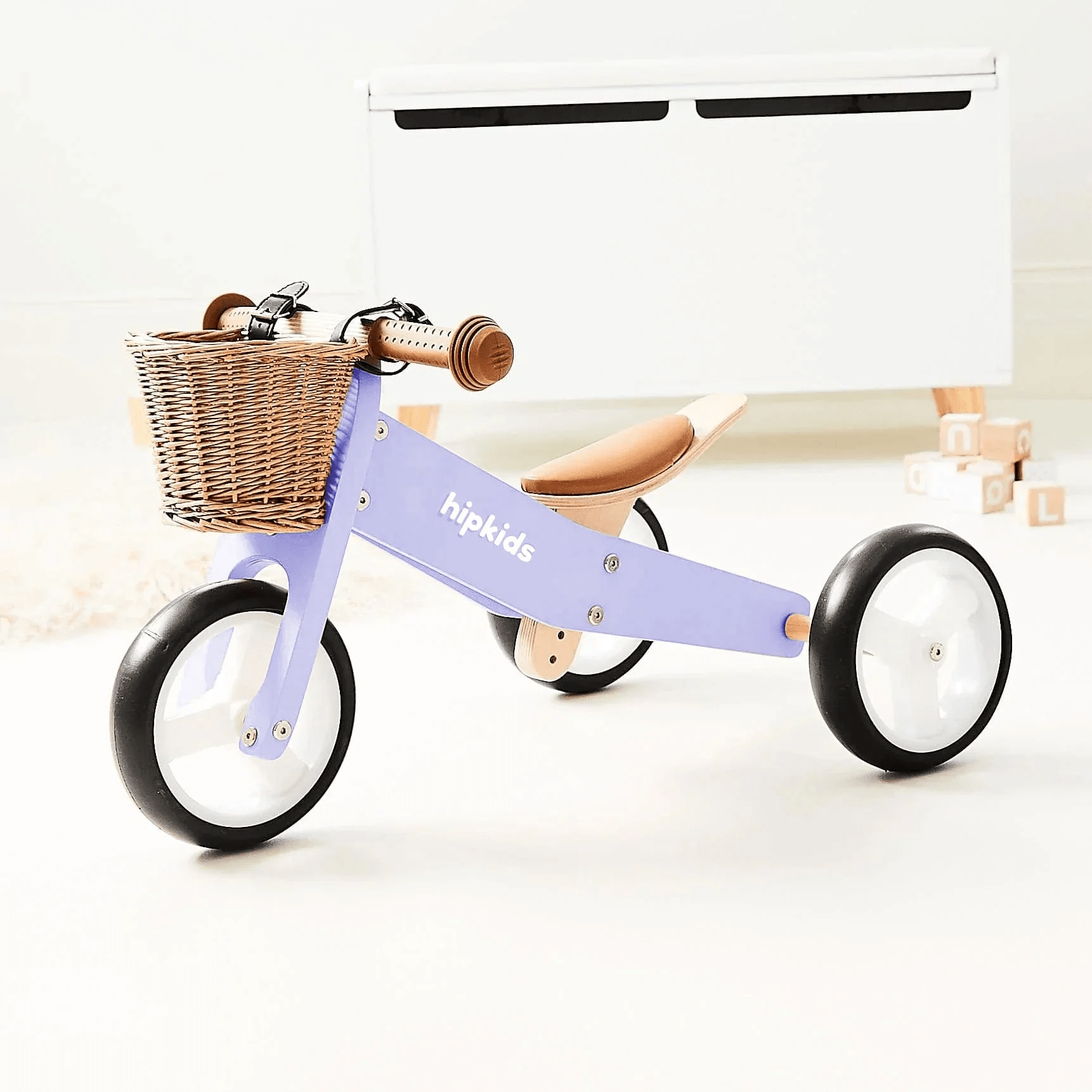 2 in 1 Toddler Mini-Trike/Balance Bike with Wicker Basket 20 2 in 1 Toddler Mini-Trike/Balance Bike with Wicker Basket