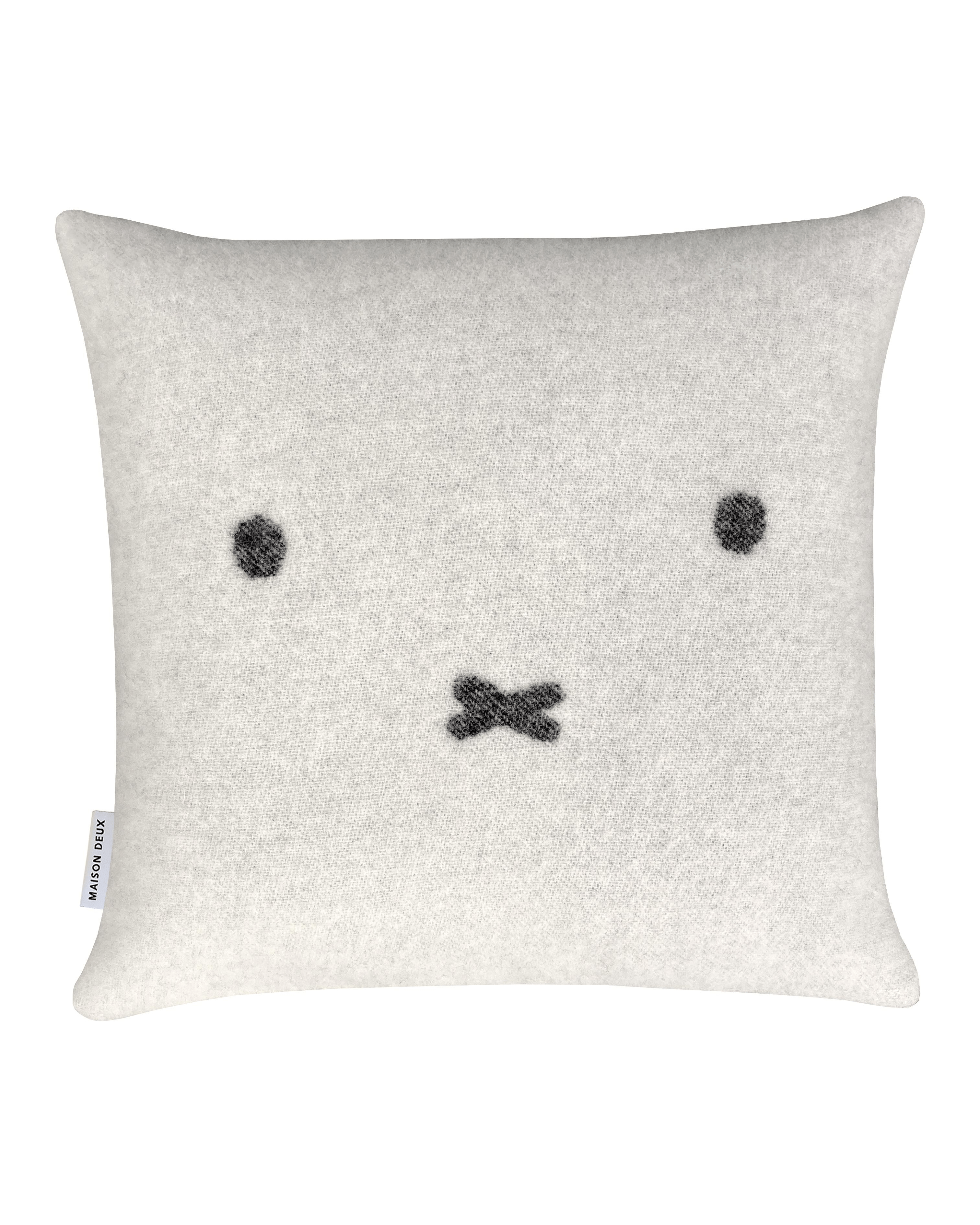 Maison Deux Miffy Cushion - White Black 2 Maison Deux Miffy Cushion - White Black