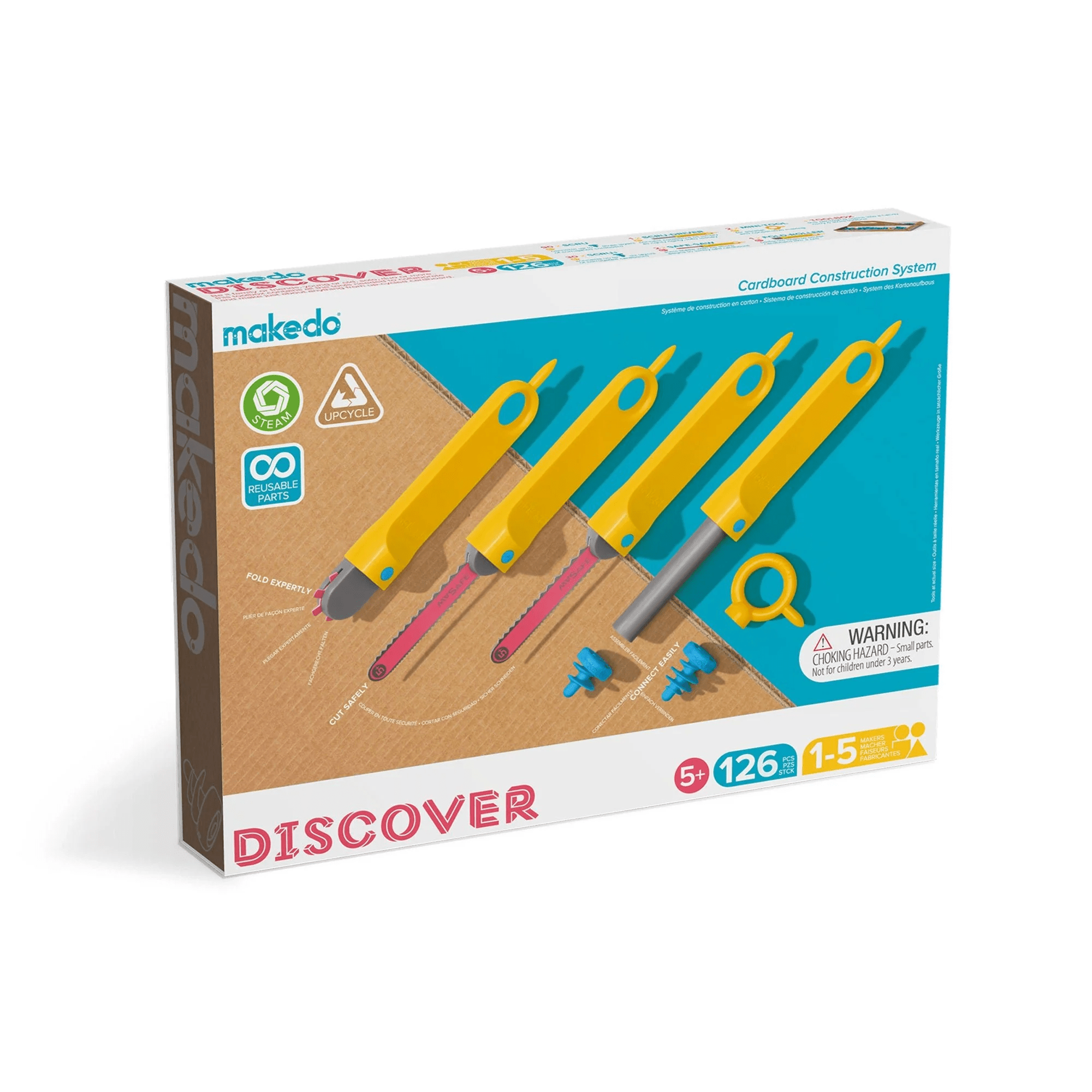 Makedo Upcycled Cardboard Construction Toolkit - DISCOVER
