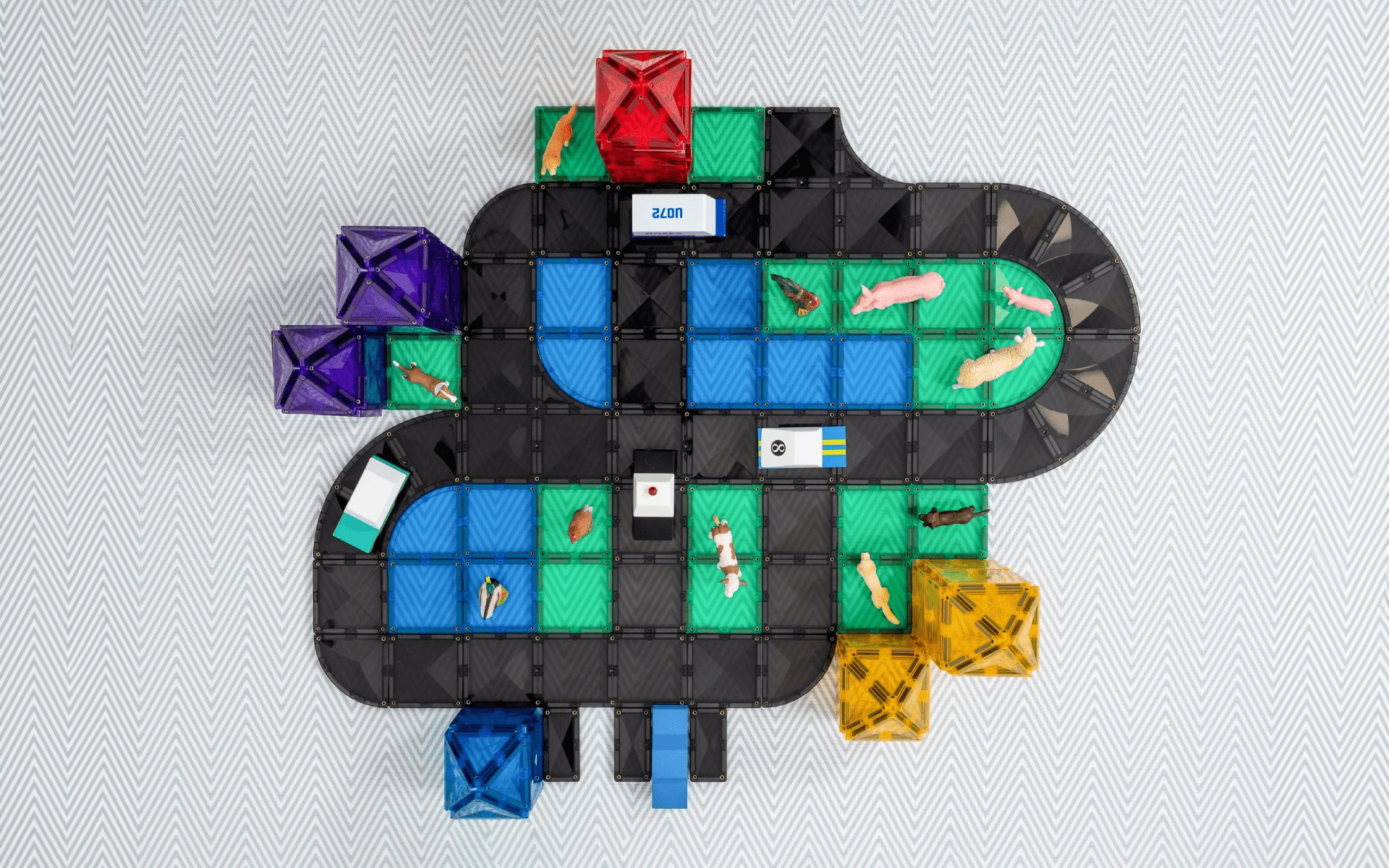 Connetix Tiles Creative Roads Pack 48 Piece 4 Connetix Tiles Creative Roads Pack 48 Piece