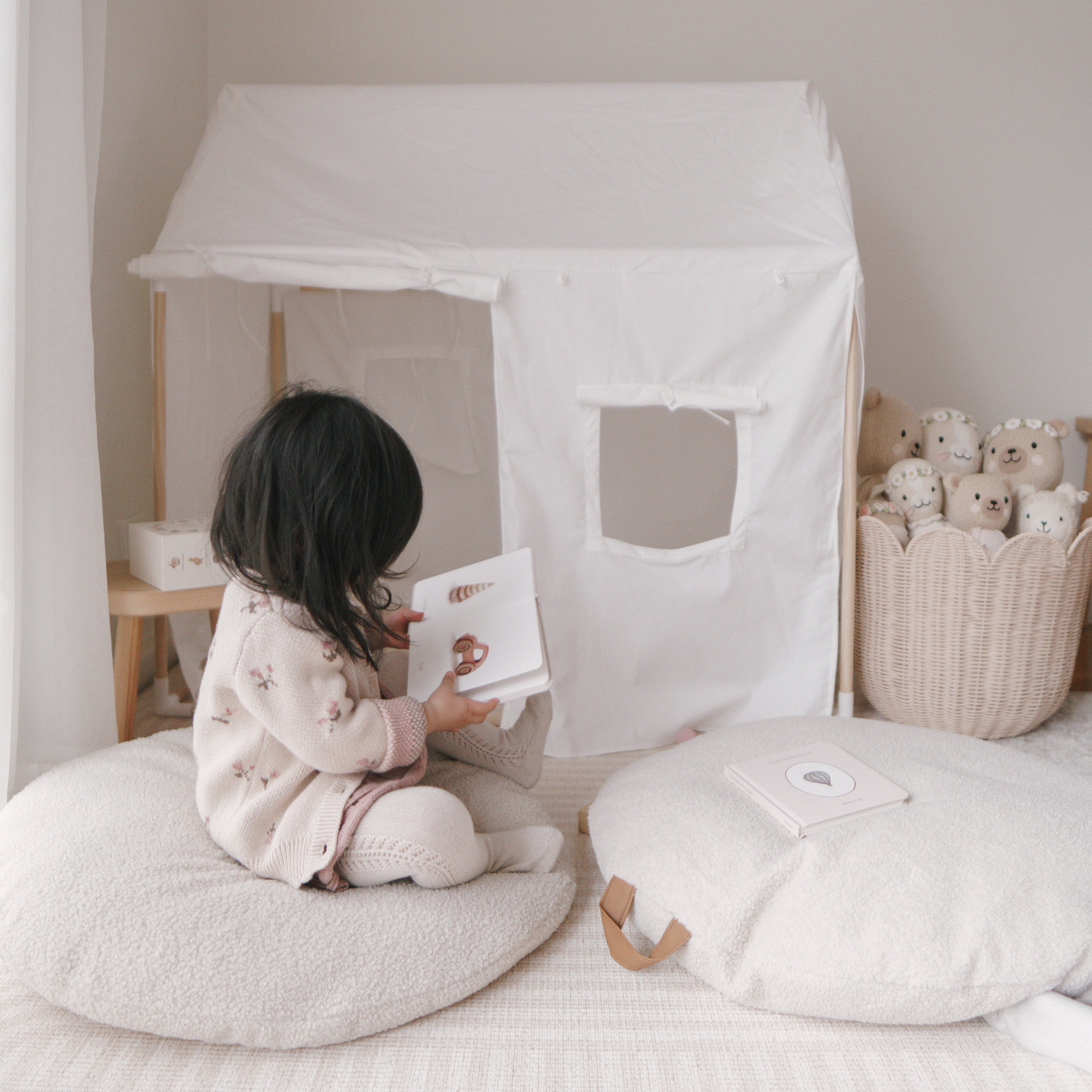 Playhouse Tent with 2pcs BAYLEY Boucle Cushions Bundle 1 Playhouse Tent with 2pcs BAYLEY Boucle Cushions Bundle