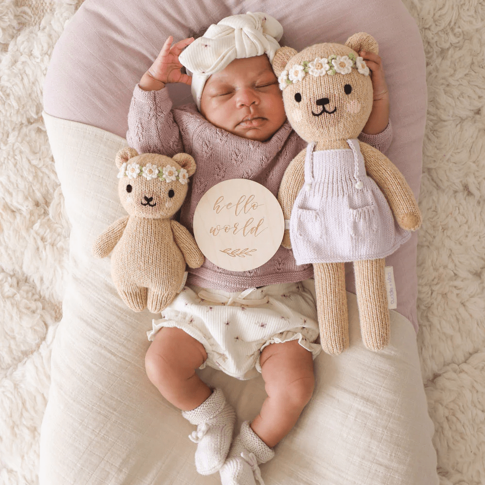 cuddle+kind Baby Honey Bear - Ivory Floral 4 cuddle+kind Baby Honey Bear - Ivory Floral