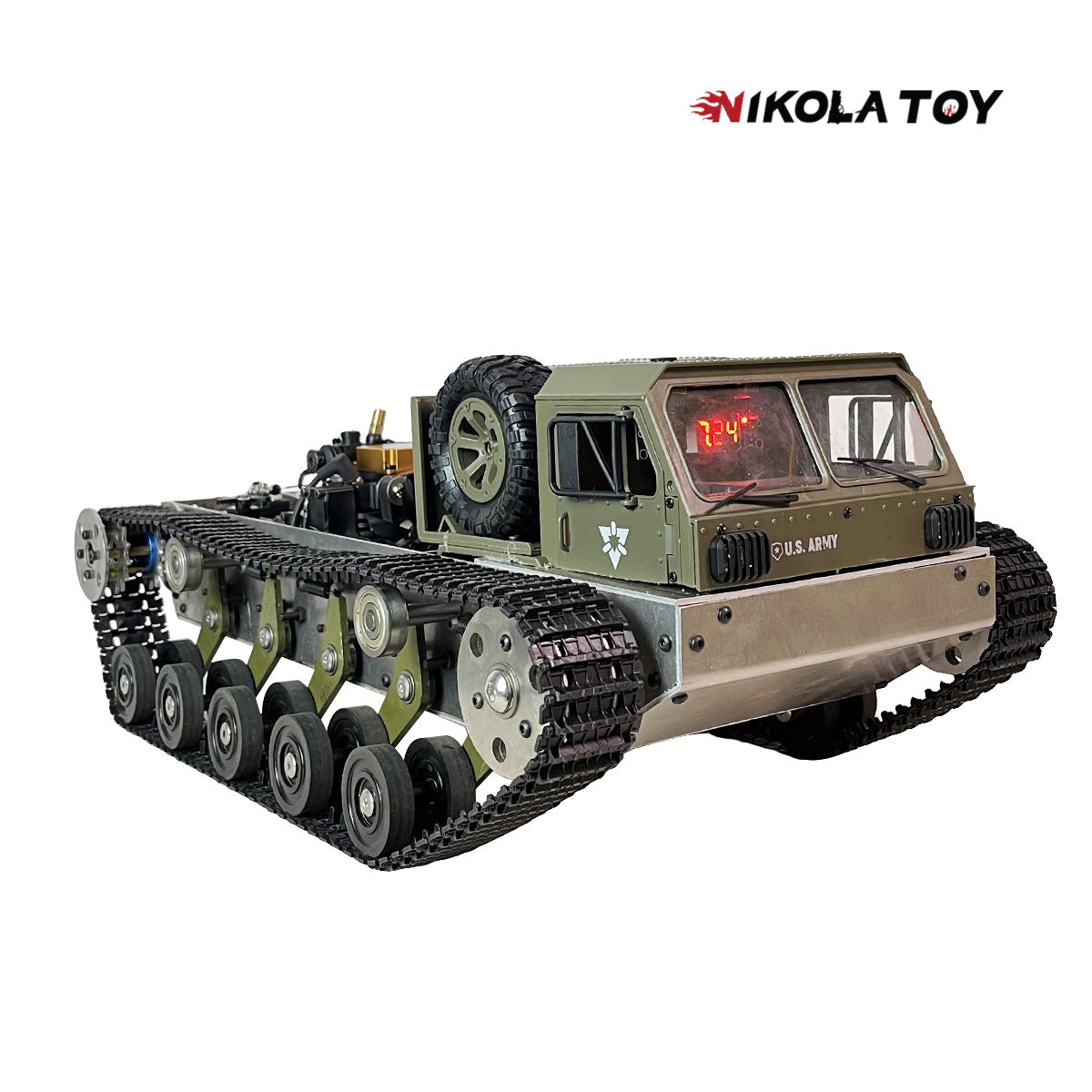 NIKOLATOY® 1/14 3.5cc internal combustion engine RC tracked station vehicle