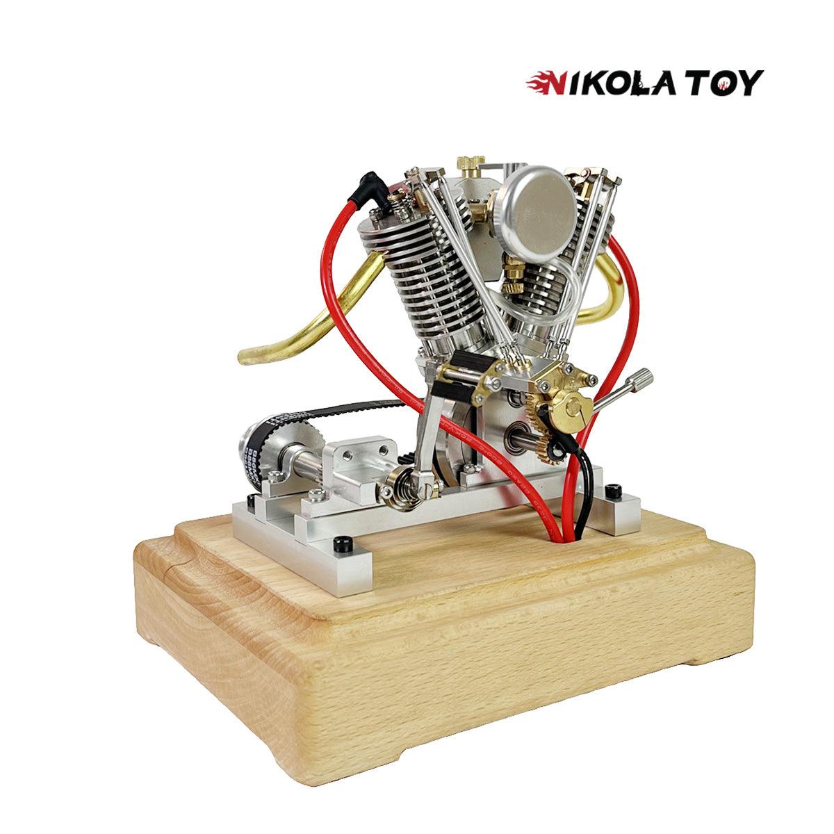 NIKOLATOY® Miniature Harley Davidson V2 Real Engine Model
