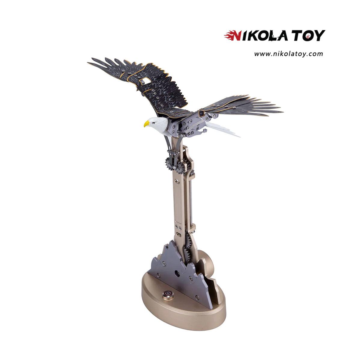 NIKOLATOY® TECHING Kinetic Bald Eagle Sculptures Kits with Flapping Wings