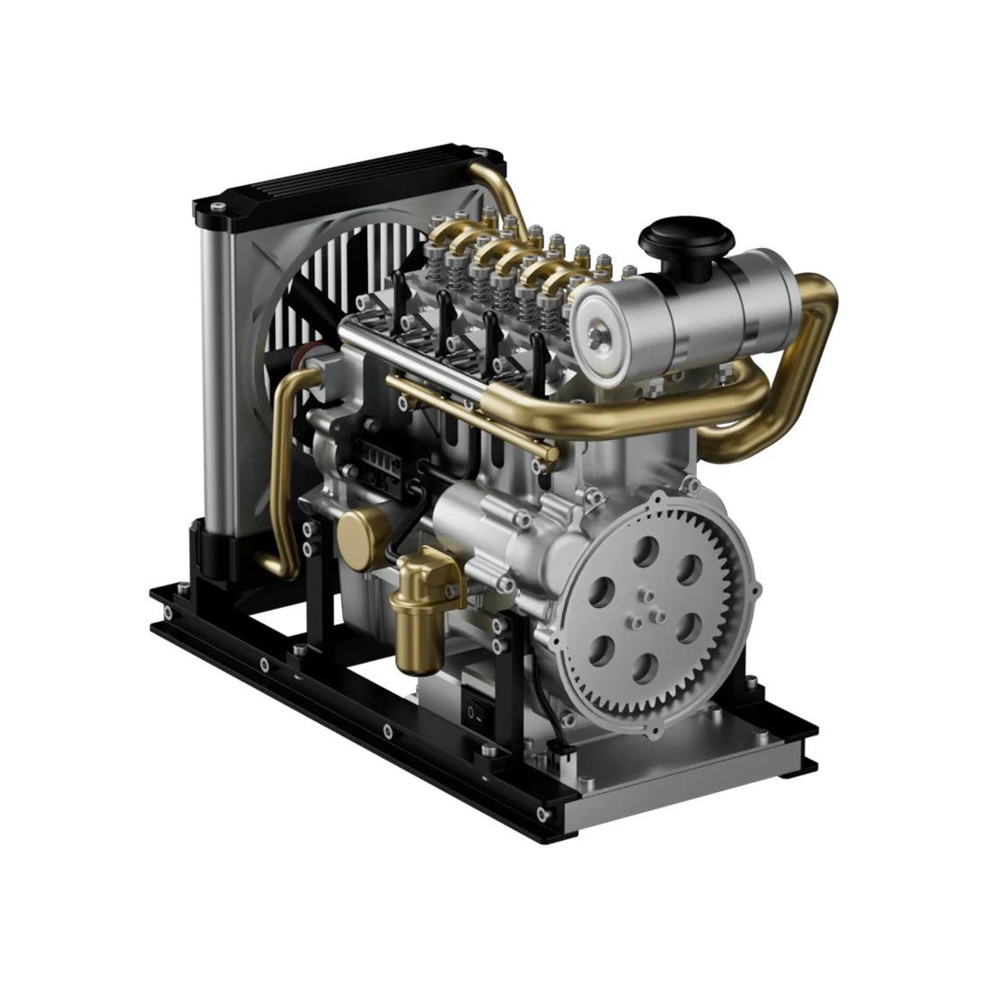 NIKOLATOY® TECHING Workable Mini Diesel 4-cylinder Engine Metal Model DIY Kits 6 NIKOLATOY® TECHING Workable Mini Diesel 4-cylinder Engine Metal Model DIY Kits