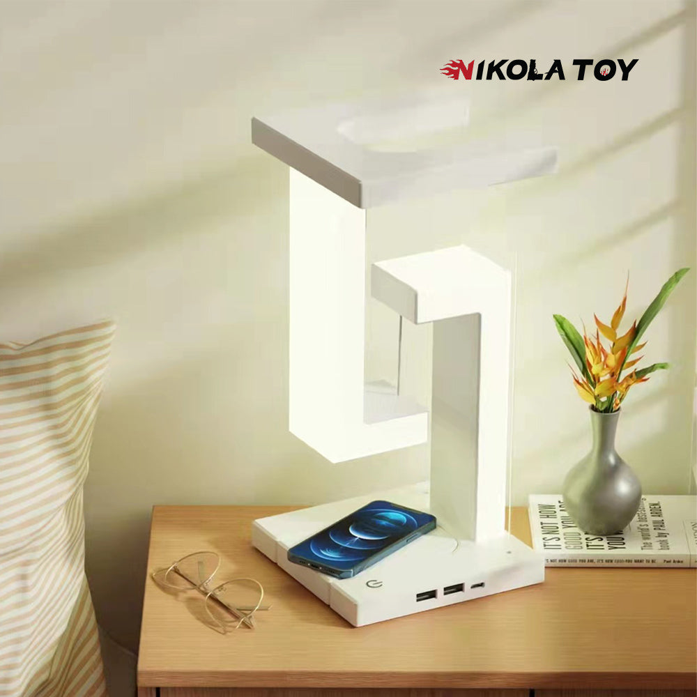 NIKOLATOY® tensegrity smart led desk lamp with wireless charger 2 NIKOLATOY® tensegrity smart led desk lamp with wireless charger