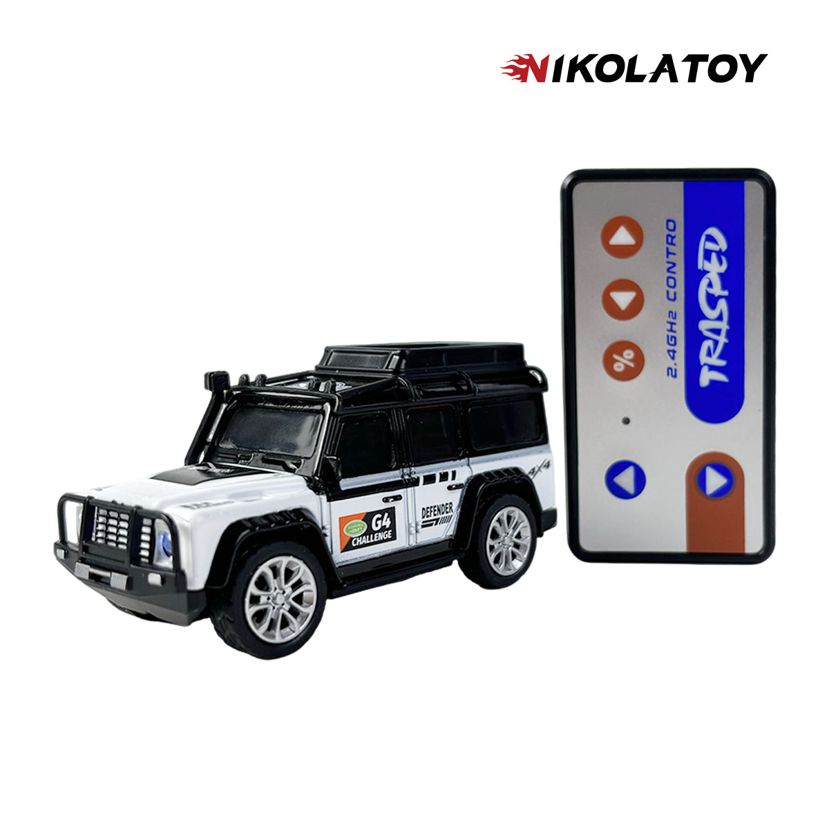 NIKOLATOY®1:64 Land Rover Defender Desktop Remote Control Car