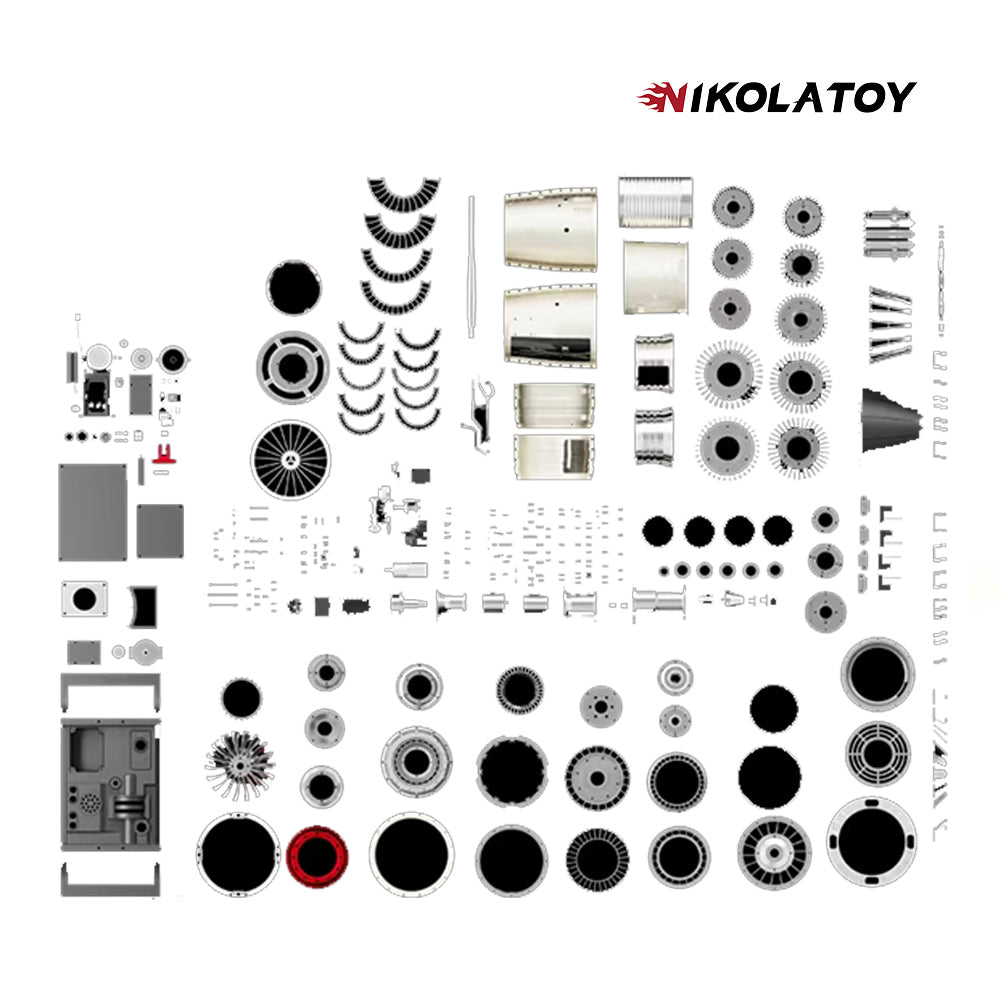 NIKOLATOY®Turbofan Engine Model Kit that Works F35 Military Fighter Jet Engine Kits 600+PCS 5 NIKOLATOY®Turbofan Engine Model Kit that Works F35 Military Fighter Jet Engine Kits 600+PCS
