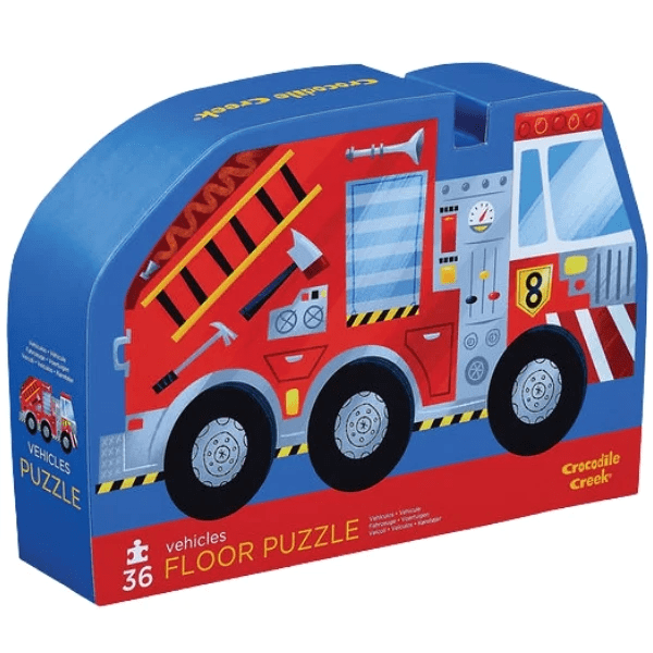 Crocodile Creek Classic Floor Puzzle 36 pc -Vehicles