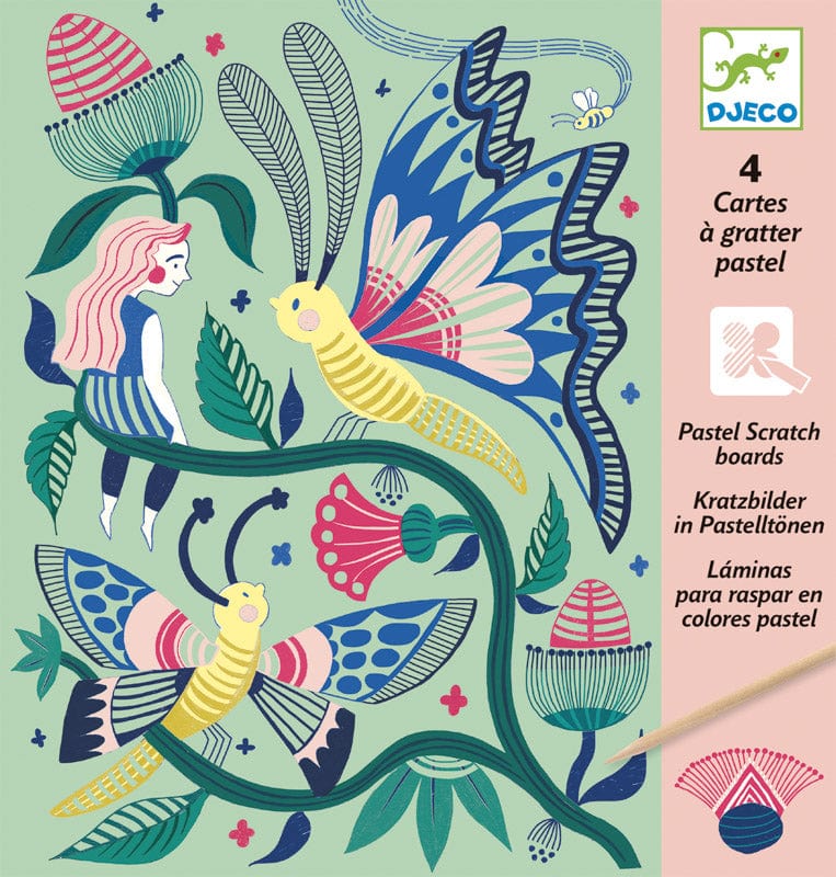 DJECO Fantasy Garden Scratch Cards 1 DJECO Fantasy Garden Scratch Cards