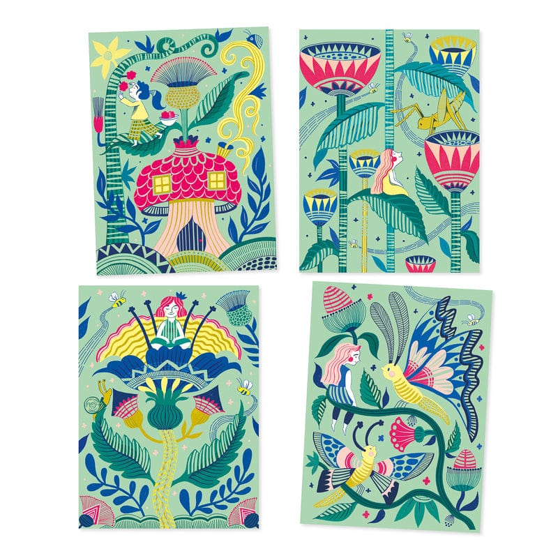 DJECO Fantasy Garden Scratch Cards 2 DJECO Fantasy Garden Scratch Cards
