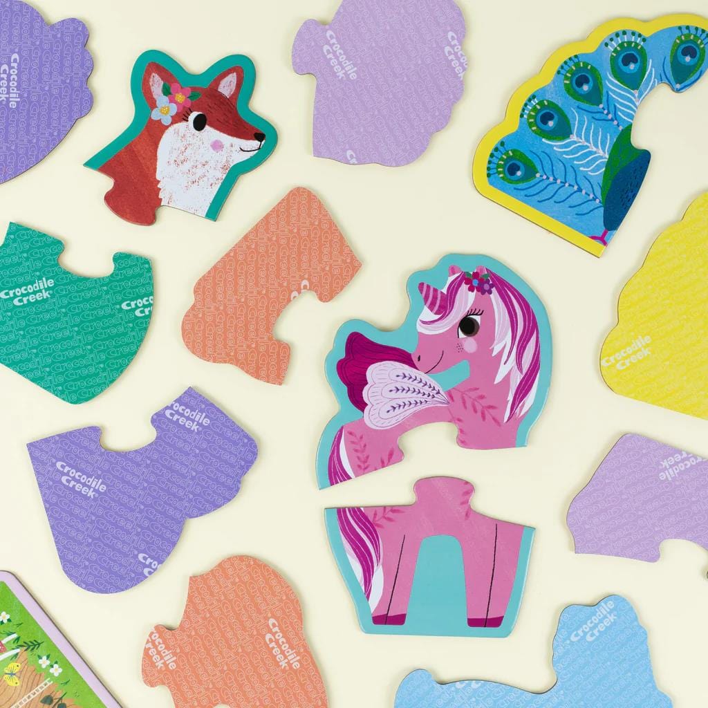 Crocodile Creek Let's Begin 2 pc Puzzle - Unicorn 2 Crocodile Creek Let's Begin 2 pc Puzzle - Unicorn
