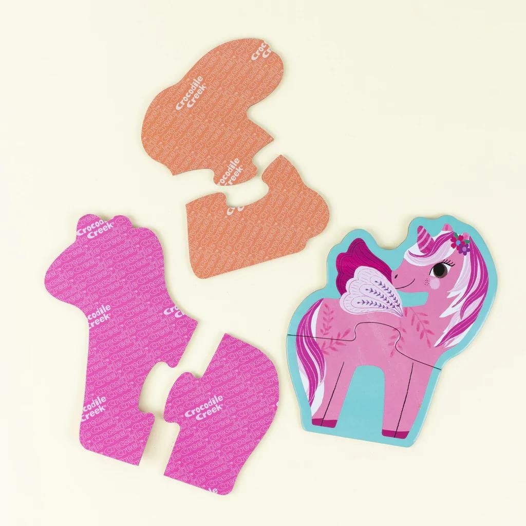 Crocodile Creek Let's Begin 2 pc Puzzle - Unicorn 4 Crocodile Creek Let's Begin 2 pc Puzzle - Unicorn