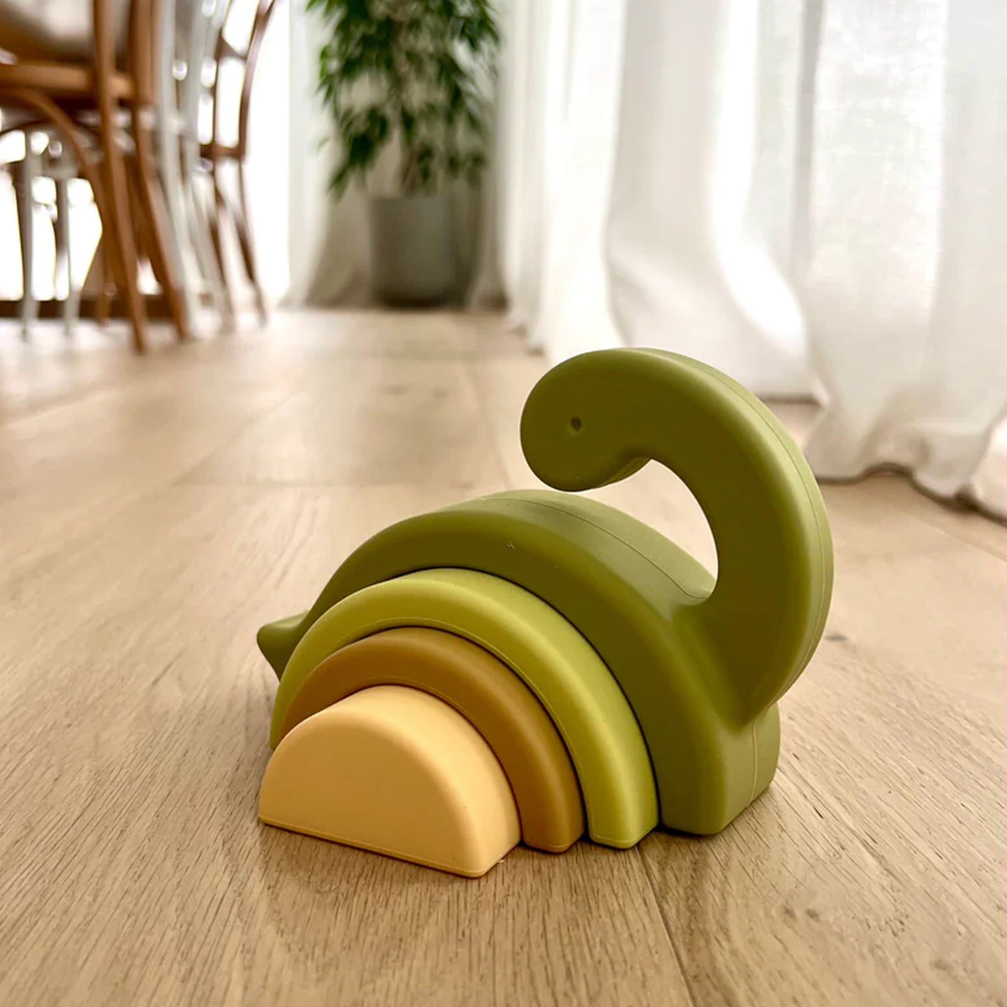 Littledrop Dinosaur Nesting Set Green 1 Littledrop Dinosaur Nesting Set Green