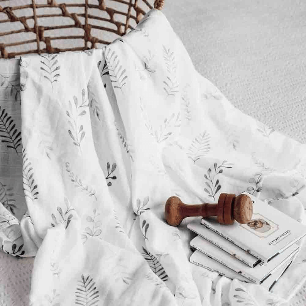 Snuggle Hunny Wild Fern Organic Muslin Wrap 5 Snuggle Hunny Wild Fern Organic Muslin Wrap