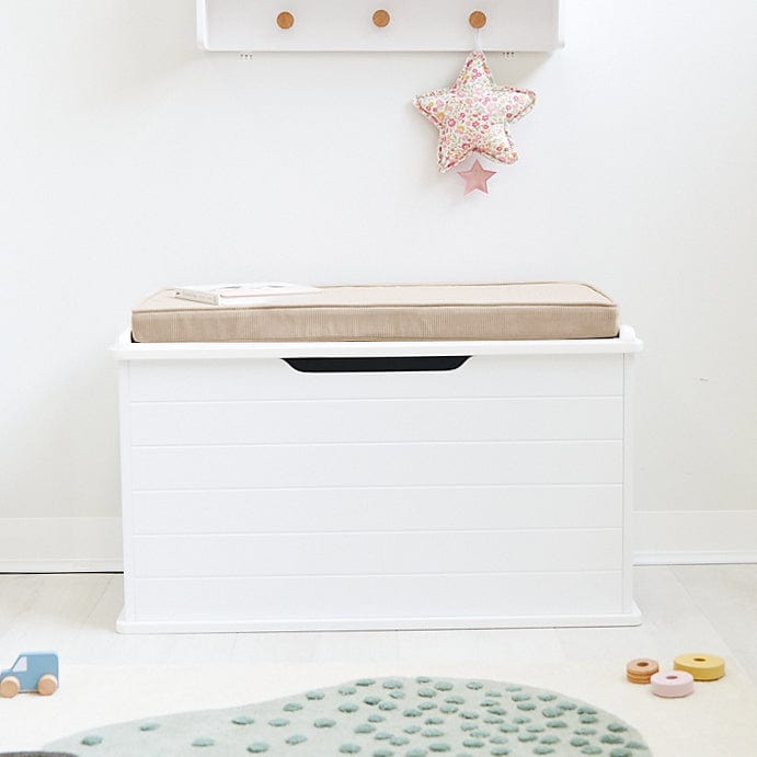 Taylor Toy Box w/ Corduroy Cushion 6 Latte