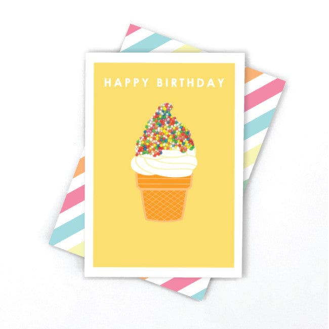 Candle Bark Greeting Card Freckle Ice Cream