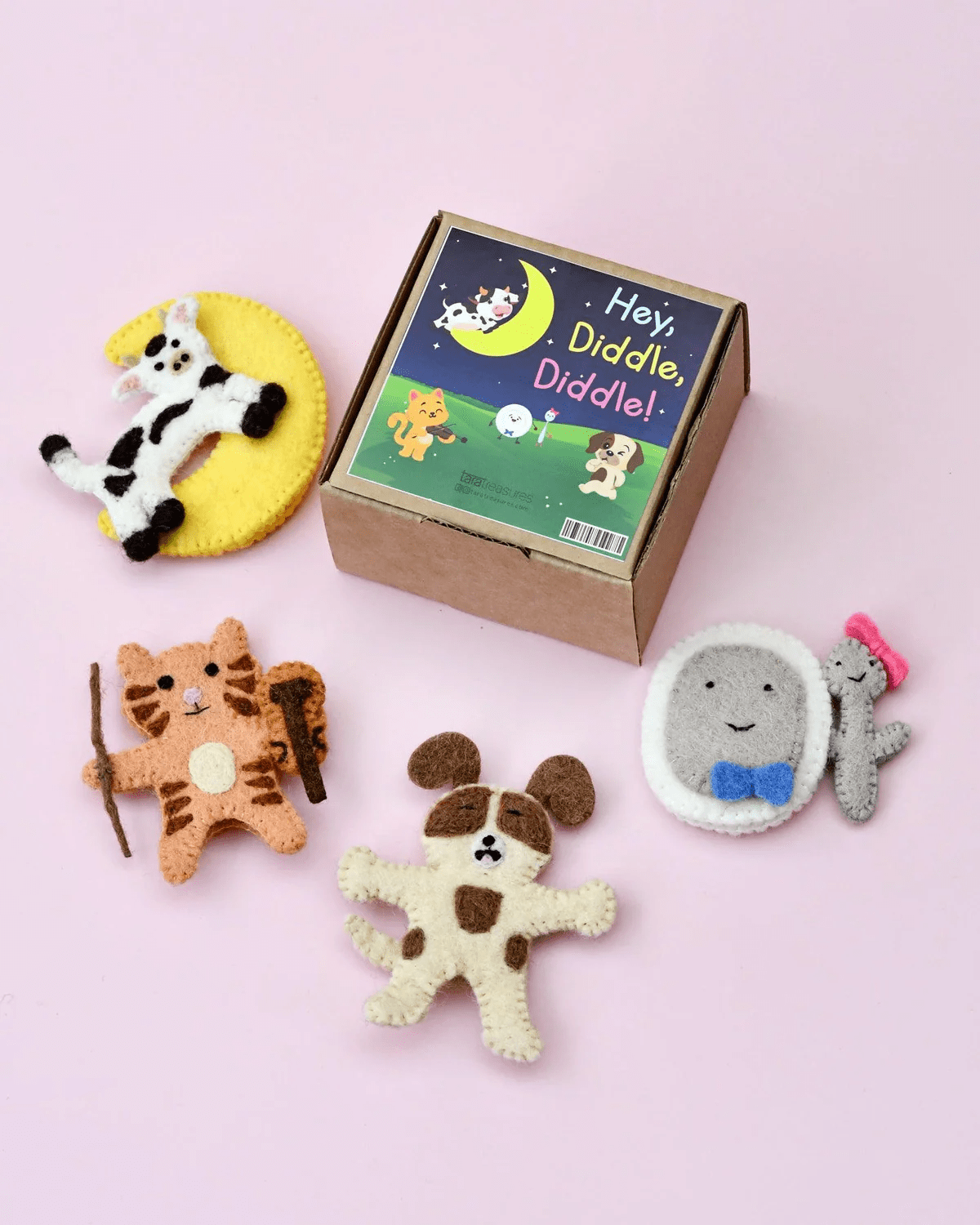 Tara Treasures Hey Diddle Diddle Finger Puppet Set 2 Tara Treasures Hey Diddle Diddle Finger Puppet Set