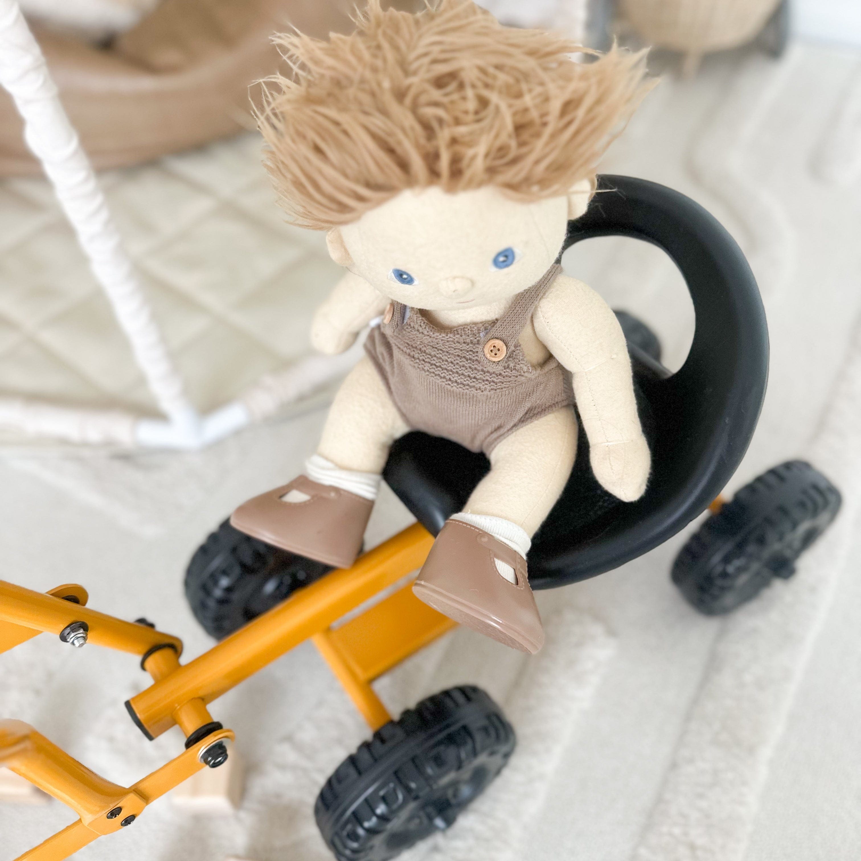 Kids Steel Toy Ride-On Excavator - Mustard 15 Kids Steel Toy Ride-On Excavator - Mustard