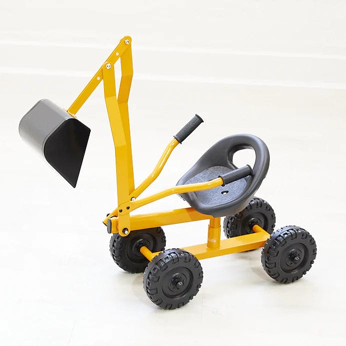 Kids Steel Toy Ride-On Excavator - Mustard 6 Kids Steel Toy Ride-On Excavator - Mustard