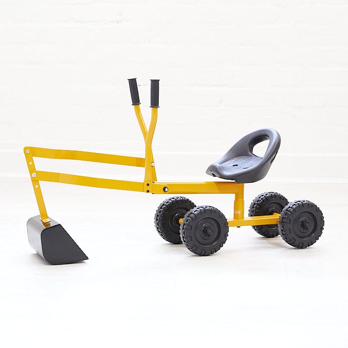 Kids Steel Toy Ride-On Excavator - Mustard 9 Kids Steel Toy Ride-On Excavator - Mustard
