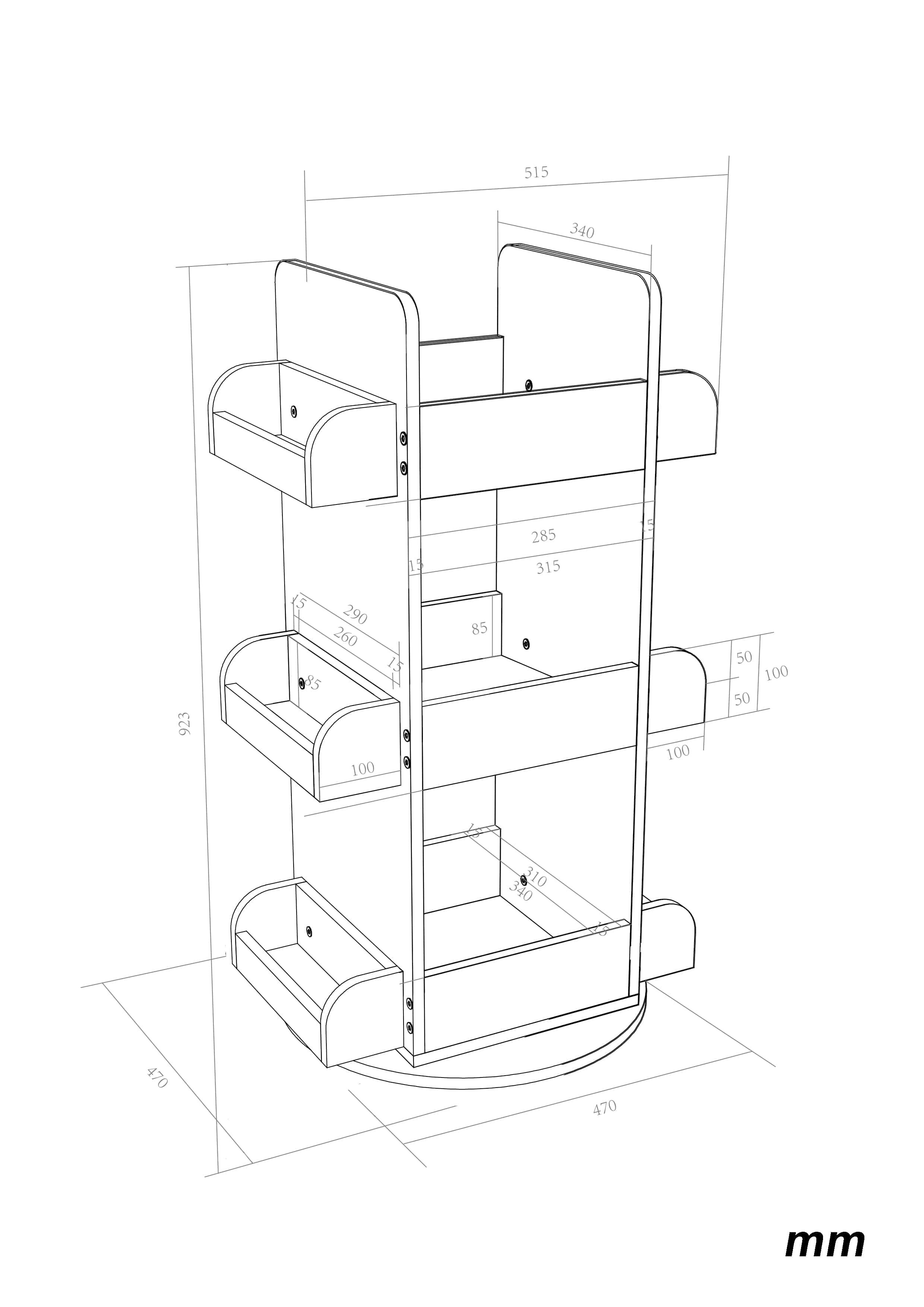 2 in 1 Rotating Bookshelf / Toy Organiser 17 2 in 1 Rotating Bookshelf / Toy Organiser