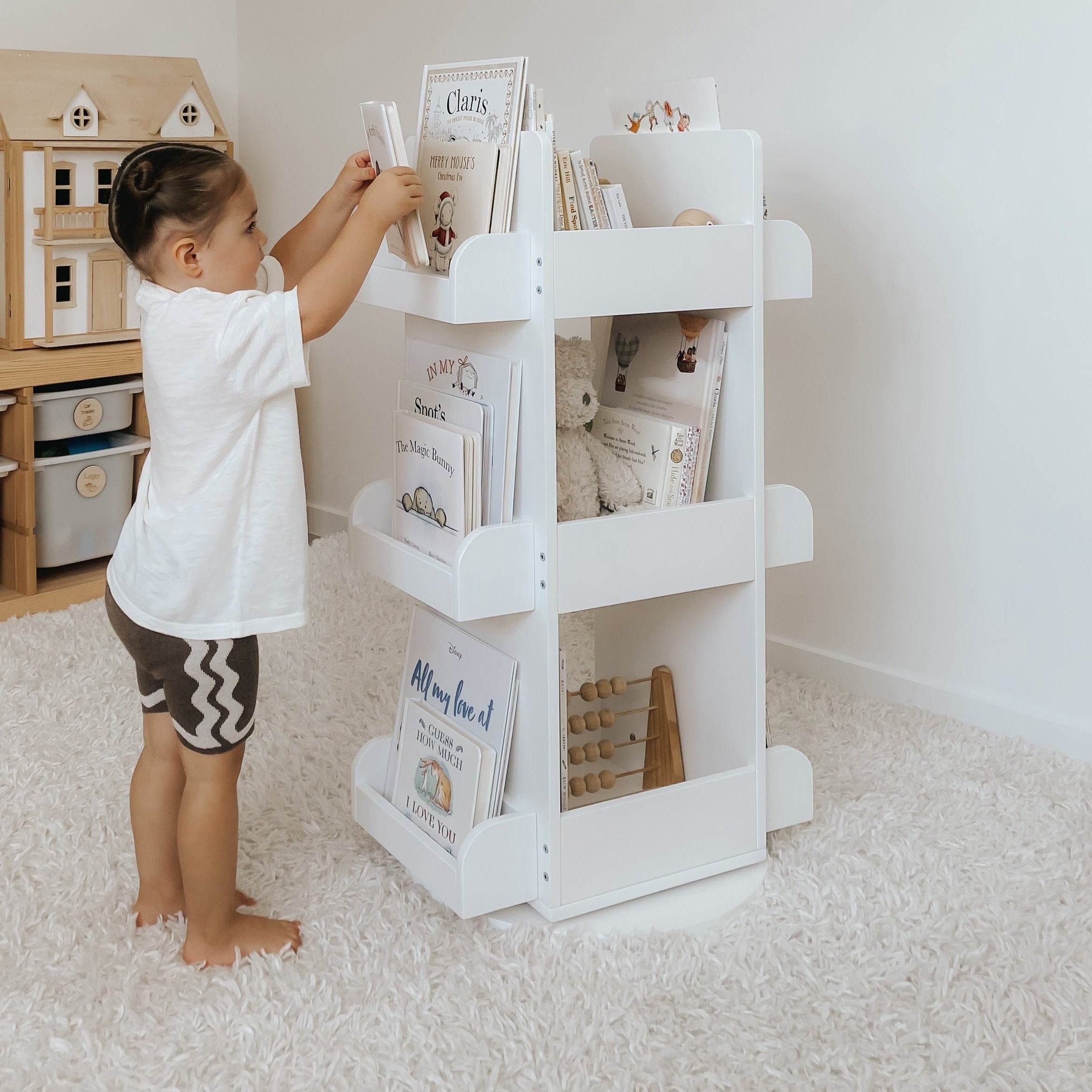 2 in 1 Rotating Bookshelf / Toy Organiser 3 2 in 1 Rotating Bookshelf / Toy Organiser